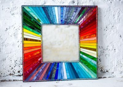 Rainbow Burst mosaic mirror