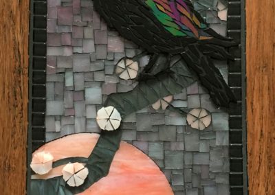 "Blood Moon Raven" mosaic