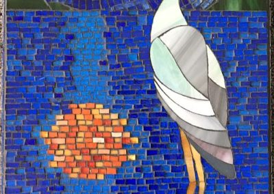 "Blue Heron Sunset" mosaic