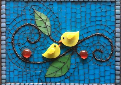 "Love Birds" mosaic