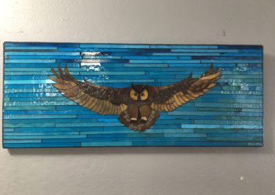 "Owl in Flight" mosaic