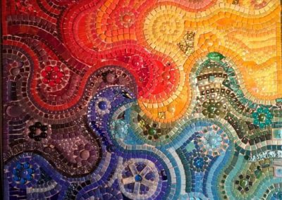 "Rainbow Swirl" mosaic